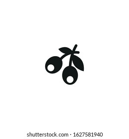 olive vector icon on white background