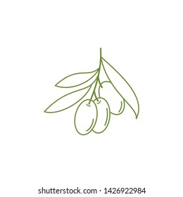 olive vector logo design - icon vector