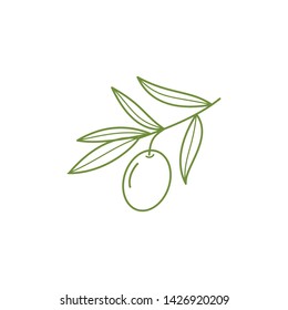 olive vector logo template - cerative symbol
