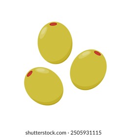 Olive vector. Olive on white background. wallpaper. free space for text. copy space.