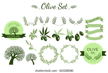 Olive vector set