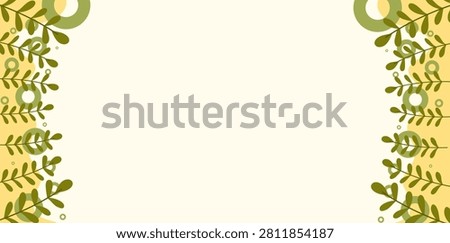 Olive Vine Border Blank Business Card Design