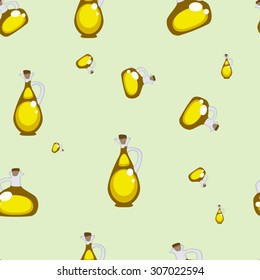 Olive virgin oil seamless pattern vector illustration