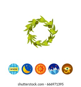 Olive wreath icon