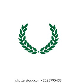 Olivenkranz, Olivenbaumblätter, grüne Ikone, Olivenfarbe.