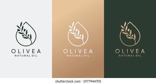 Olivea logo design for beauty salon, cosmetic and spa. Olive logo and business card design.