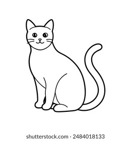 Oliver cat pet animal vector icon