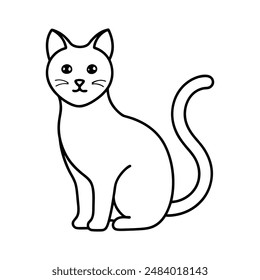 Oliver cat pet animal vector icon