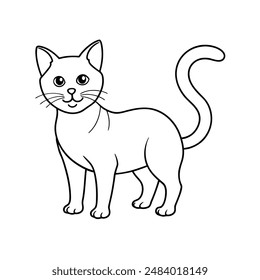 Oliver cat pet animal vector icon