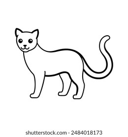 Oliver cat pet animal vector icon