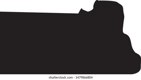 oliver County Map in the state of North Dakota