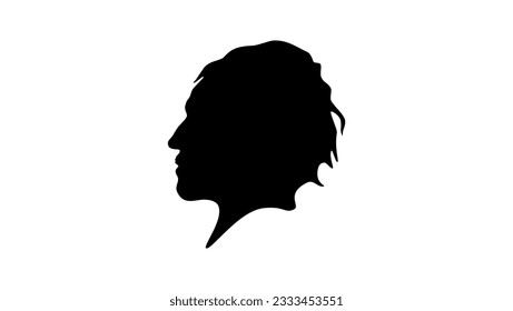 Oliver Cromwell silhouette, high quality vector