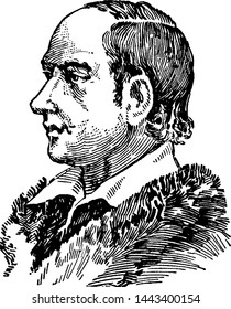 Oliver Goldsmith, Vintage Engraved Illustration