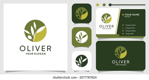 Oliver logo concept with creative abstract style Premium Vector