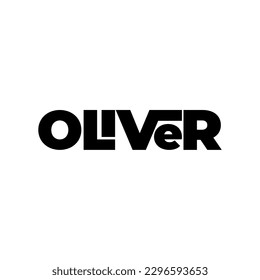 OLIVER name lettering typhography text illustration vector