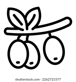 Olives branch icon outline vector. Hummus cuisine. Vegetable day