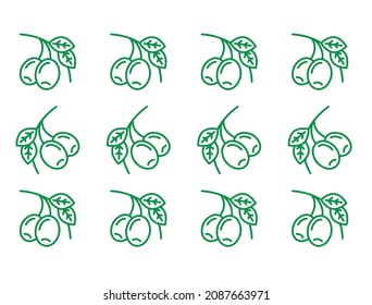 olives branch pattern vector illustration