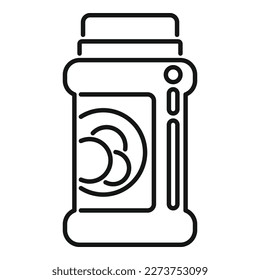 Olives can icon outline vector. Food pickle. Jar product