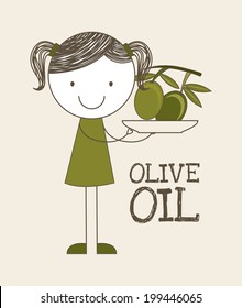 Olives design over beige background, vector illustration
