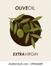 Olives design over beige background, vector illustration