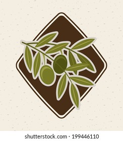 Olives design over beige background, vector illustration