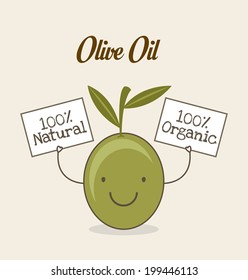 Olives design over beige background, vector illustration