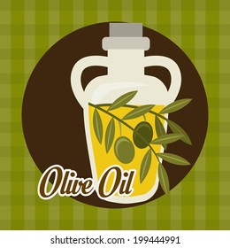 Olives design over green background, vector illustration