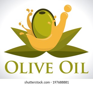 Olives design over white background, vector illustration