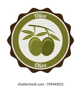 Olives design over white background, vector illustration