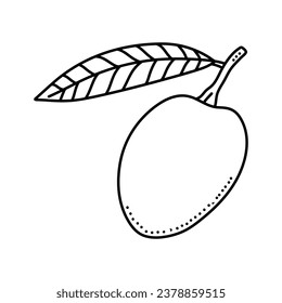 Olives fruit doodle icon design isolated on white background