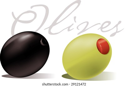 Olives - green stuffed and black