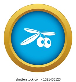 Olives icon blue vector isolated on white background for any design