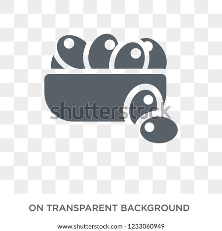 Olives icon. Olives design concept from Restaurant collection. Simple element vector illustration on transparent background.
