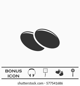 Olives icon flat. Black pictogram on white background. Vector illustration symbol and bonus button