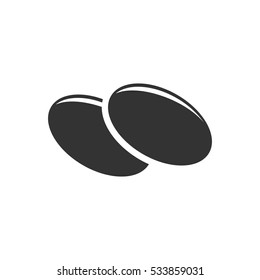 Olives icon flat. Illustration isolated on white background. Vector grey sign symbol
