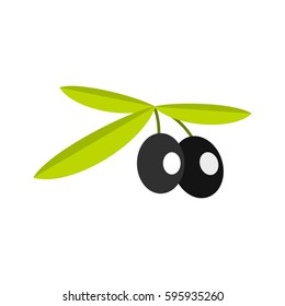 Olives icon in flat style isolated on white background vector illustration