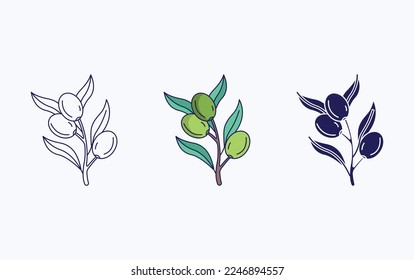 Olives icon ,Herbs vector illustration