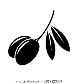 Olives icon. Isolated on white background. Vector illustration.