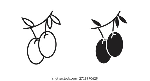 Icono de las aceitunas para el App móvil, diseños editables