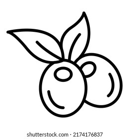 Olives icon outline vector. Olive plant. Virgin extra