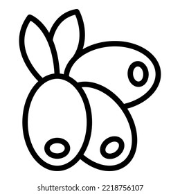 Olives icon outline vector. Vegan food. Paleo diet