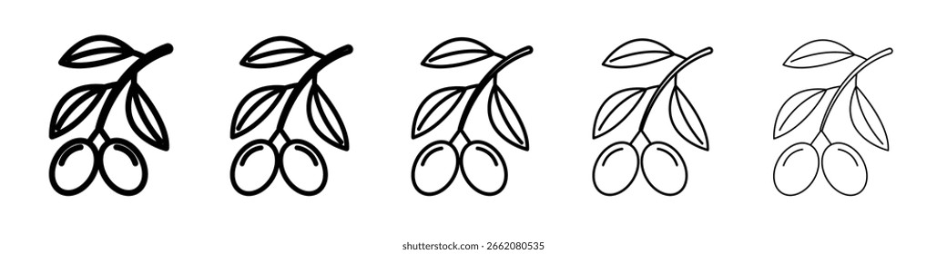Olives icon Symbol concept for web design.simple line vector icon. logo illustration.