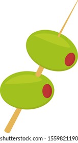 Olives, illustration, vector on white background.