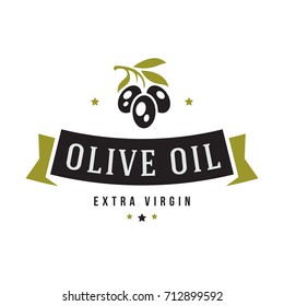 Olives Label on White Background.