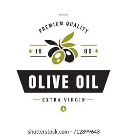 Olives Label on White Background.