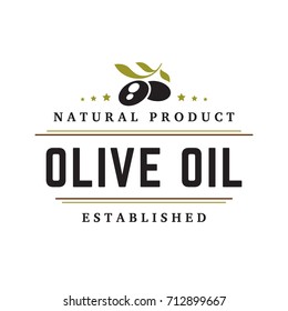 Olives Label on White Background.