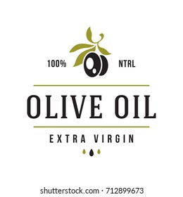 Olives Label on White Background.