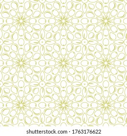 Olives oil pattern with olive leaves and fruits for background design or extra virgin oil food or cosmetic product packaging wrapper. line art Illustration in vector.