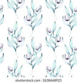 Olives and olive oil seamless pattern background wallpaper inspired by Italian cuisine and nature showcasing the beauty of nutritious food