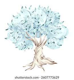 Azeitonas e azeite de oliveira ilustrados em aquarela, com a beleza da natureza e da cozinha italiana